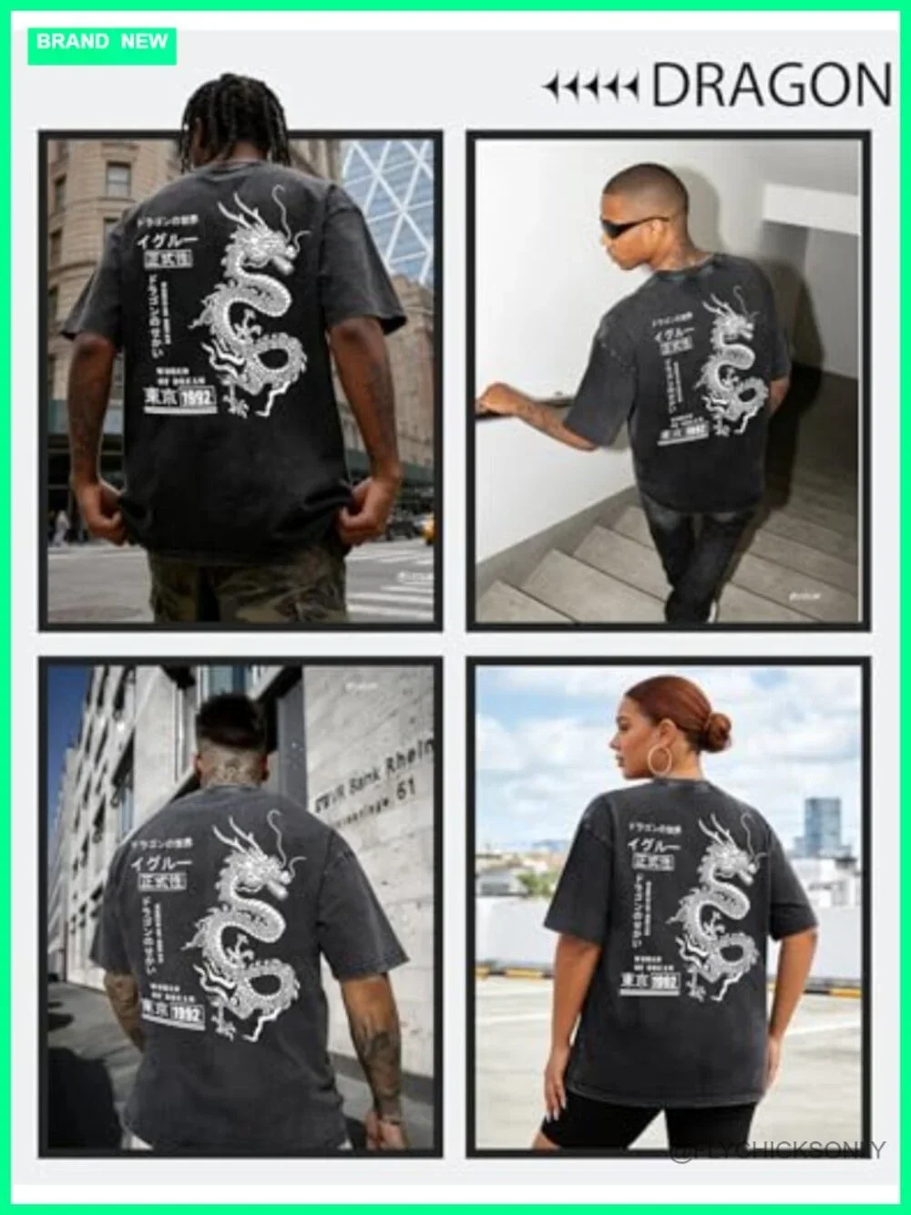 Vintage Oversized Graphic Tee Acid Wash Cotton Streetwear T-Shirt